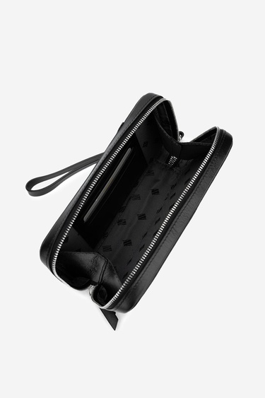  Valmenti Erkek Hakiki Deri Siyah El Çantası