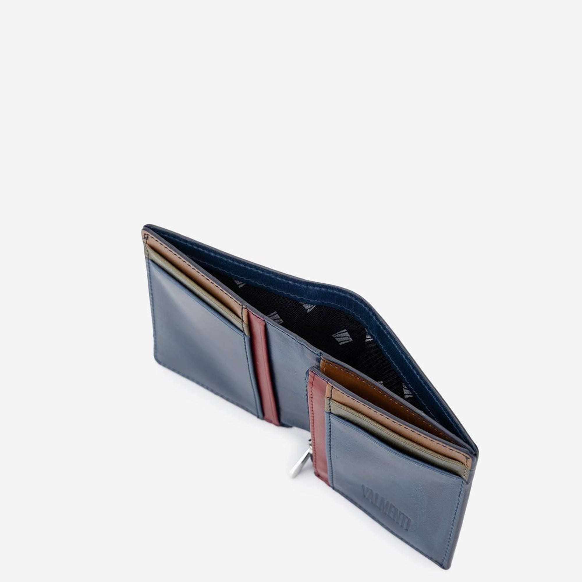 Valmenti Saksy Erkek Lacivert Hakiki Deri Cüzdan