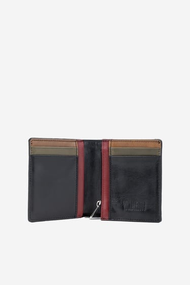  Valmenti Saksy Erkek Siyah Hakiki Deri Cuzdan,Kartlık,Anahtarlık