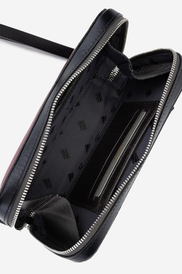  Valmenti Origame Erkek Gri\Siyah Hakiki Deri El Çantası