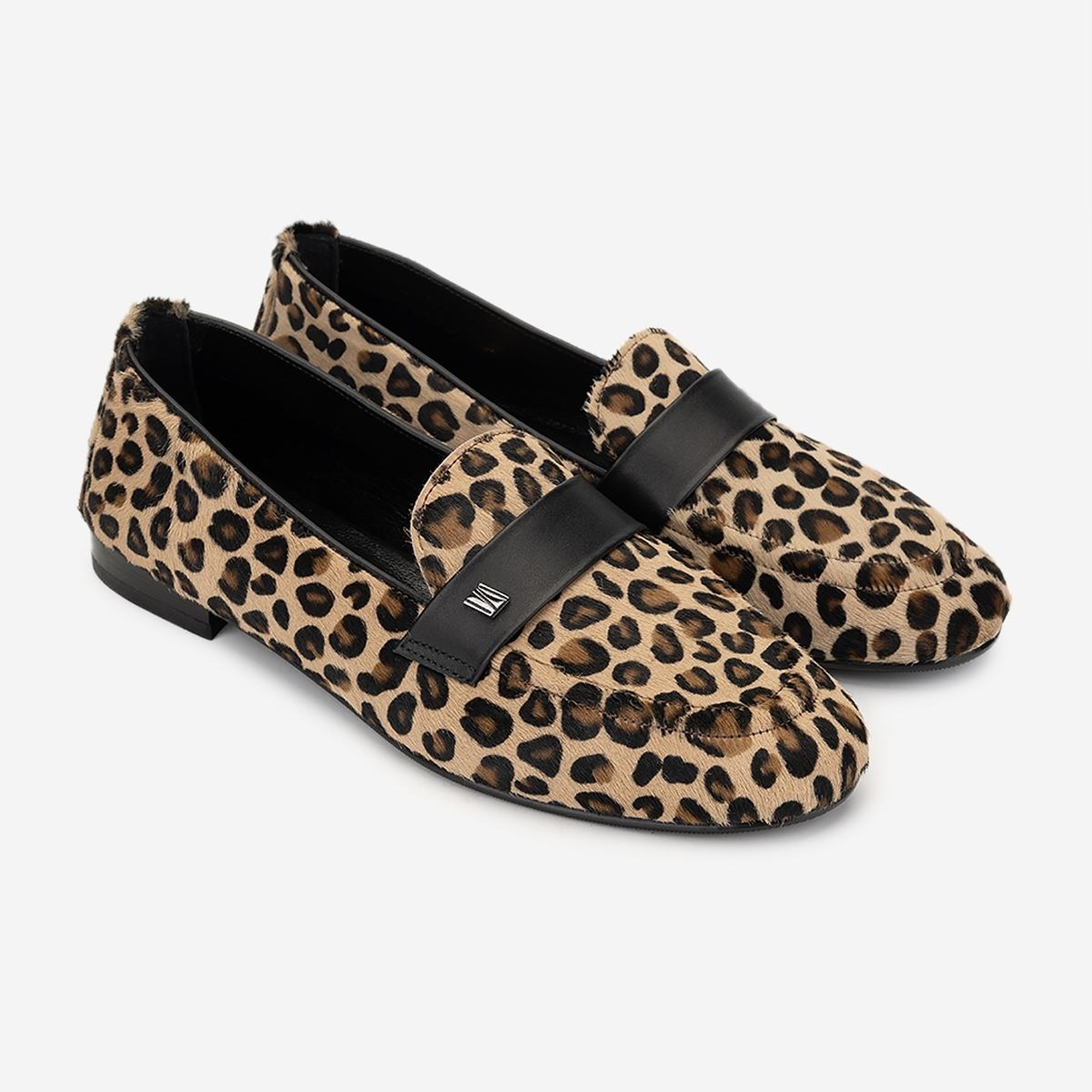 Valmenti Kadın Hakiki Deri Leopar Loafer Ayakkabı