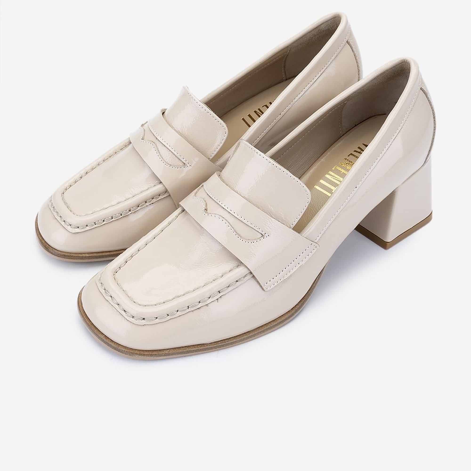 Valmenti Kadın Hakiki Deri Bej Topuklu Ayakkabı