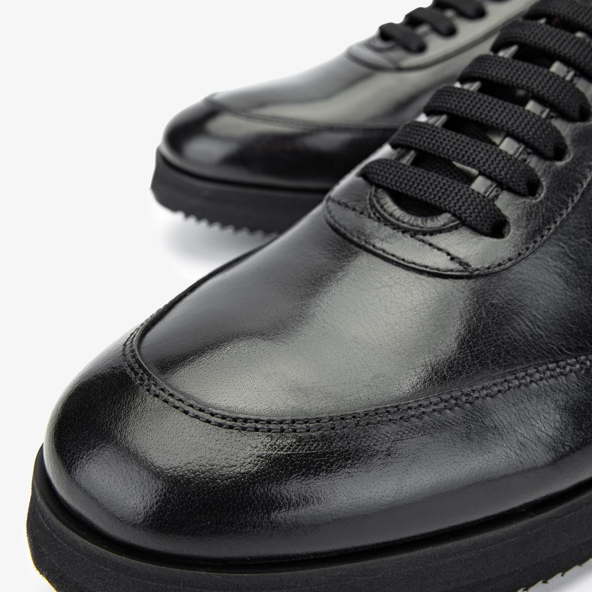 Valmenti Erkek Hakiki Deri Siyah Sneakers & Spor Ayakkabı