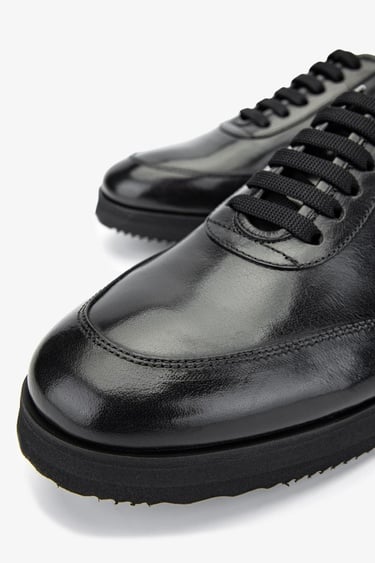  Valmenti Erkek Hakiki Deri Siyah Sneakers & Spor Ayakkabı