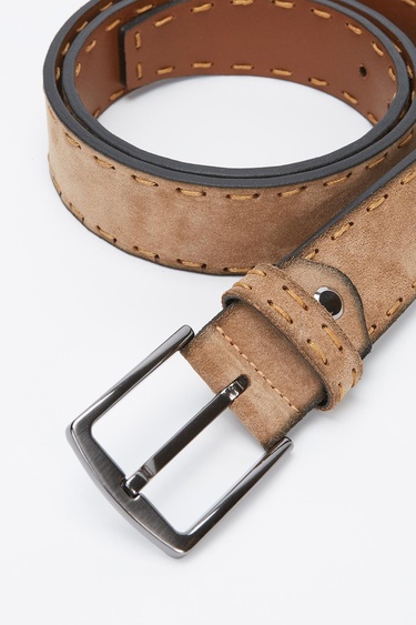  Valmenti Erkek Tarçın Süet Hakiki Deri Casual Kemer