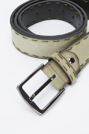  Valmenti Erkek Avakado Süet Hakiki Deri Casual Kemer