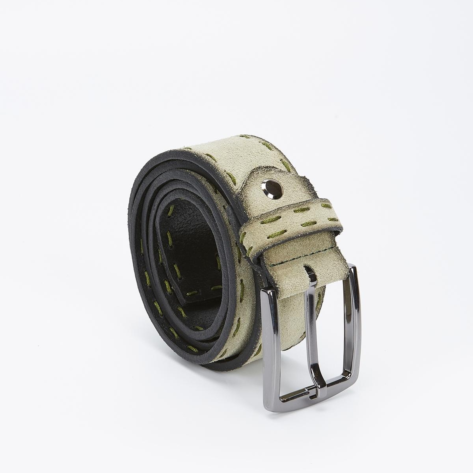 Valmenti Erkek Avakado Süet Hakiki Deri Casual Kemer