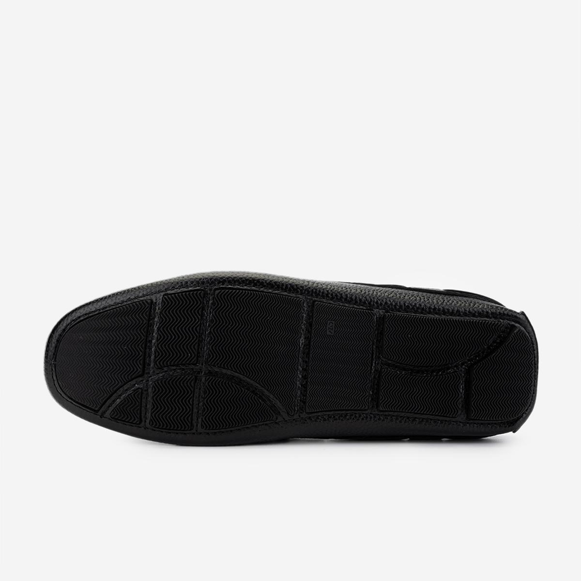 Valmenti Anjelika Erkek Siyah Floter Hakiki Deri Düz Terlik