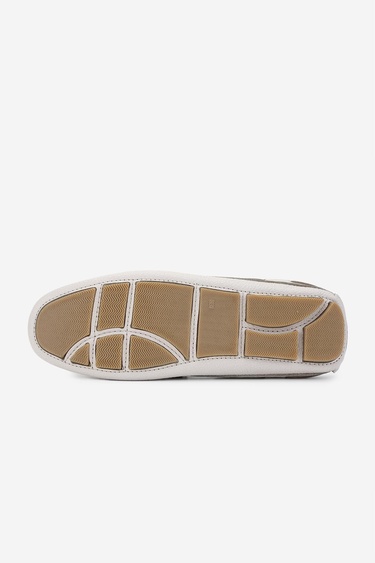  Valmenti Anjelika Erkek Beyaz Floter Hakiki Deri Düz Terlik