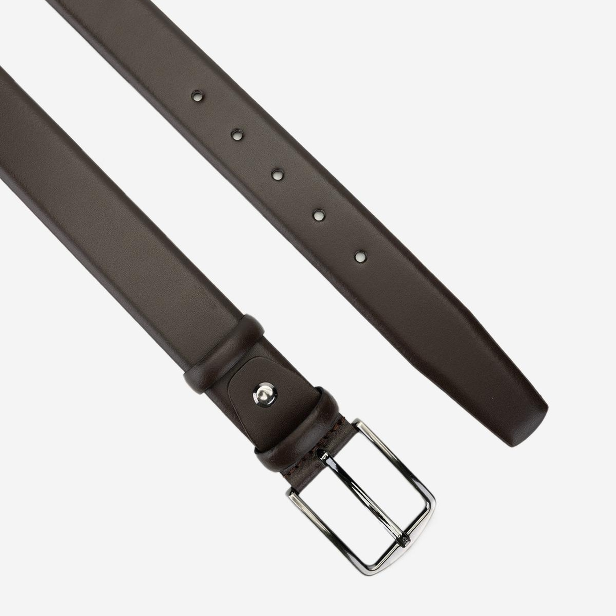 Valmenti Erkek Hakiki Deri Kahverengi Klasik Kemer