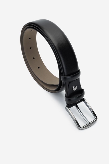  Valmenti Erkek Hakiki Deri Siyah Deri Klasik Kemer