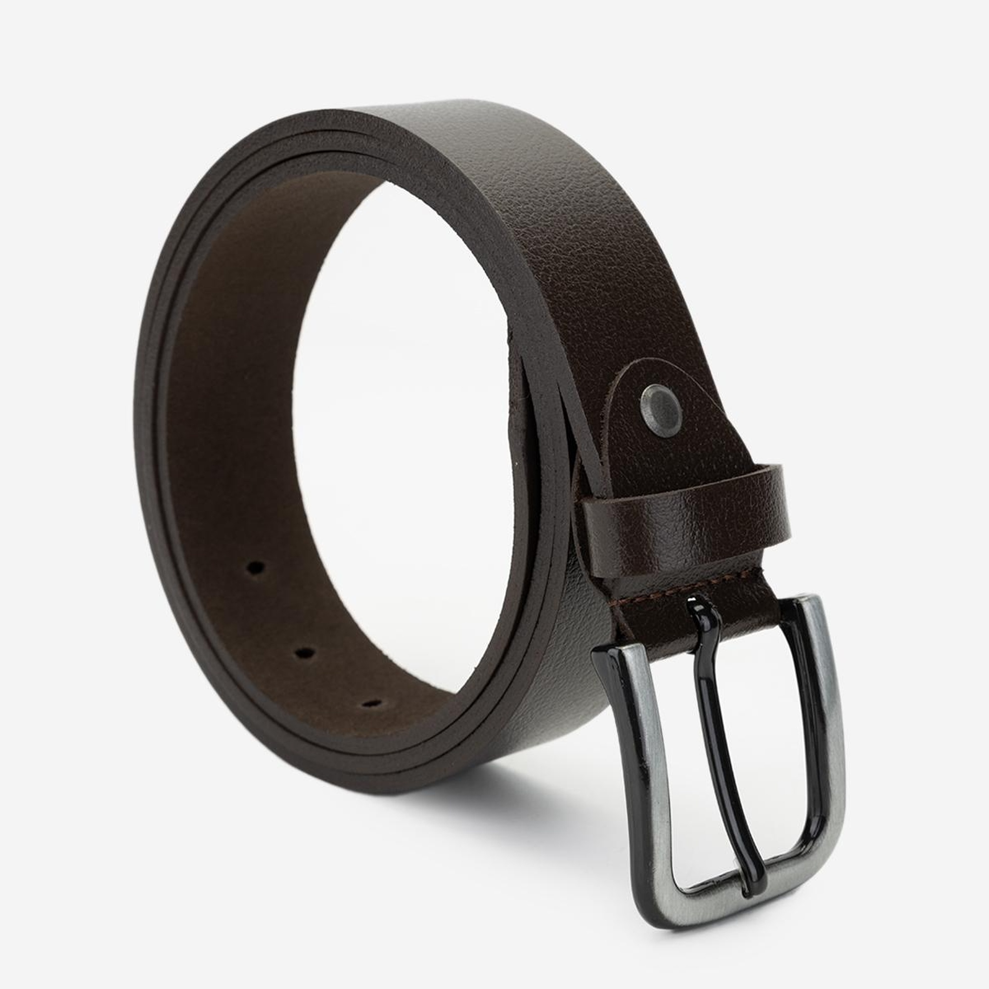 Valmenti Erkek Hakiki Deri Kahverengi Spor Kemer