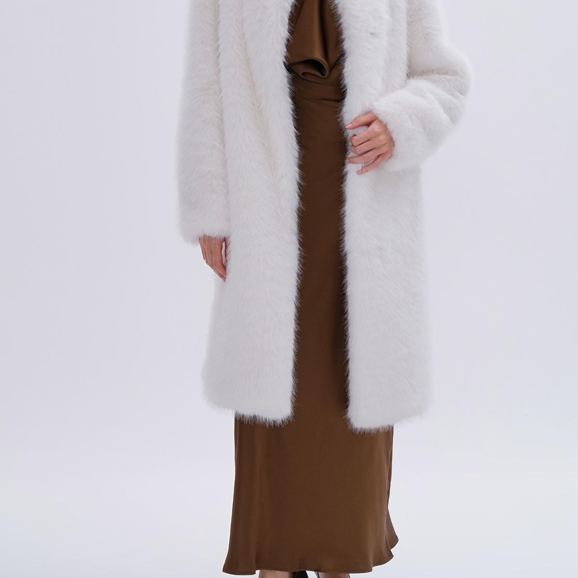 Valmenti Kadın Tekstil Beyaz Mont