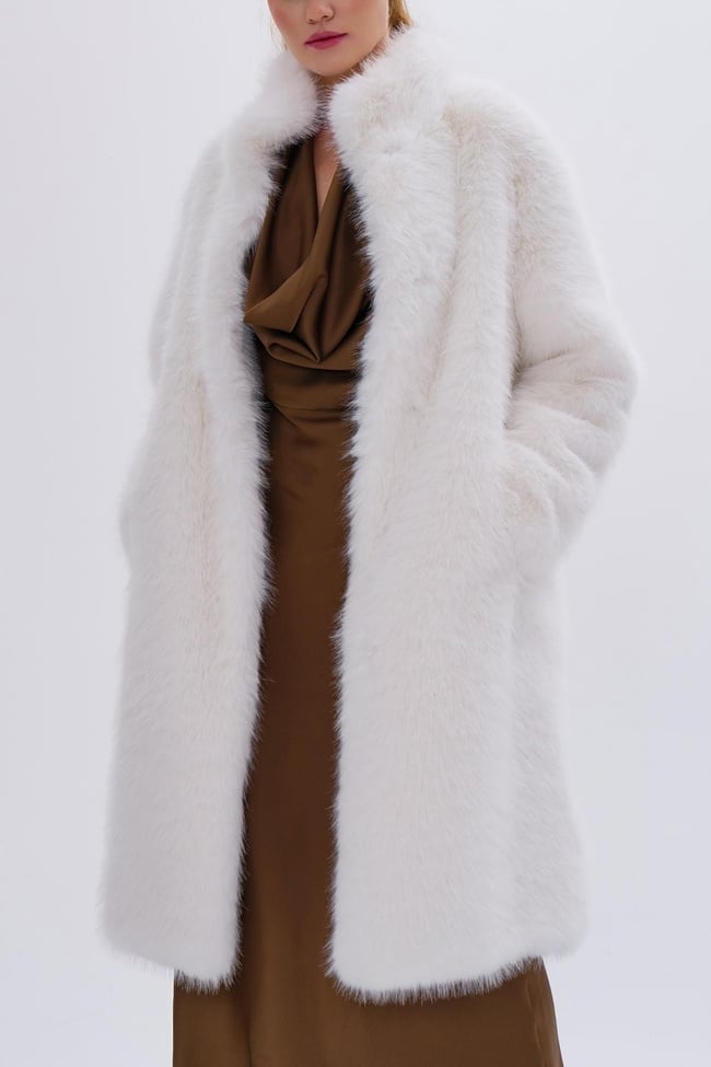  Valmenti Kadın Tekstil Beyaz Mont