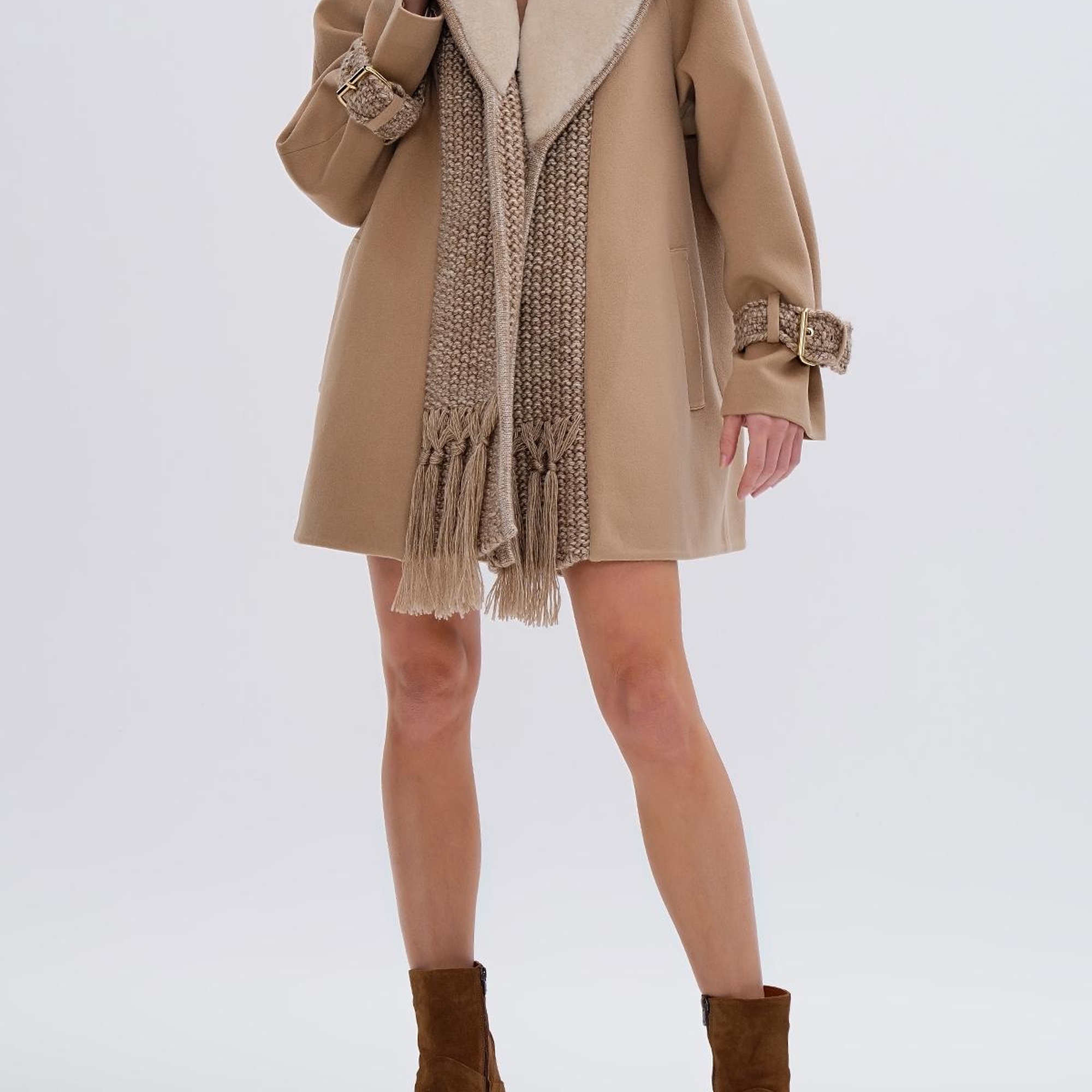 Valmenti Kadın Tekstil Vizon Mont