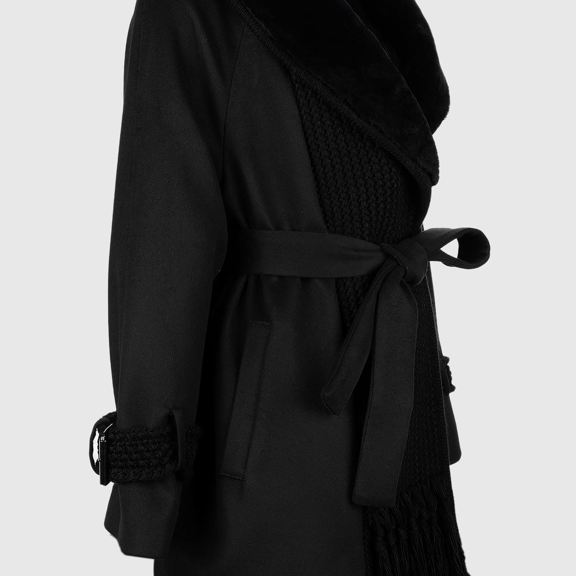 Valmenti Kadın Tekstil Siyah Mont