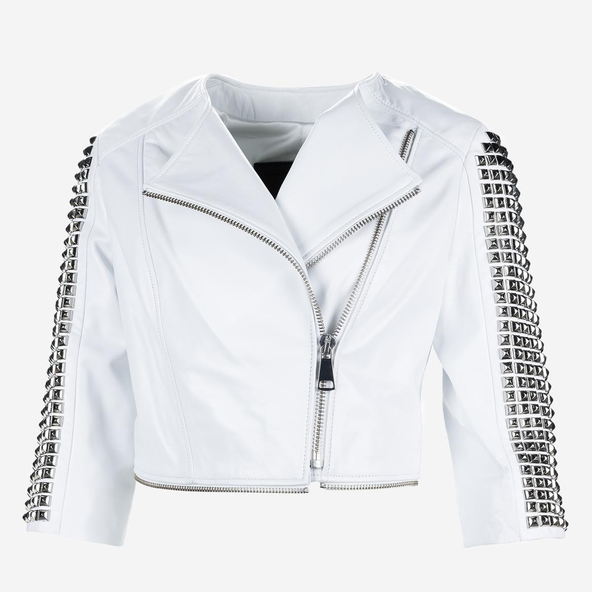 Valmenti Kadın Hakiki Deri Beyaz Mont