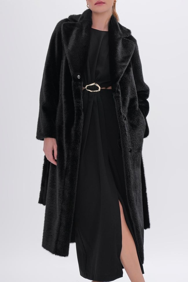  Valmenti Kadın Tekstil Siyah Mont