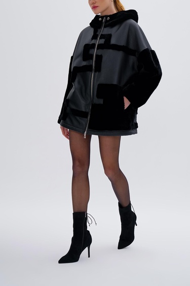  Valmenti Kadın Kürk Siyah Mont