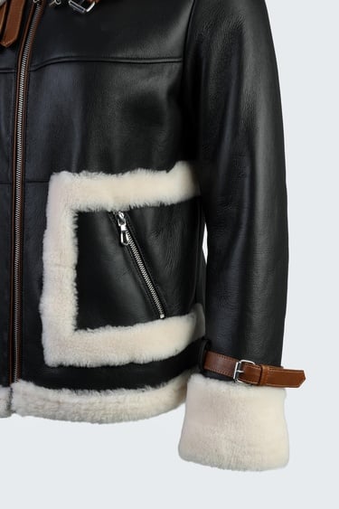  Valmenti Kadın Siyah Hakiki Deri Deri Mont