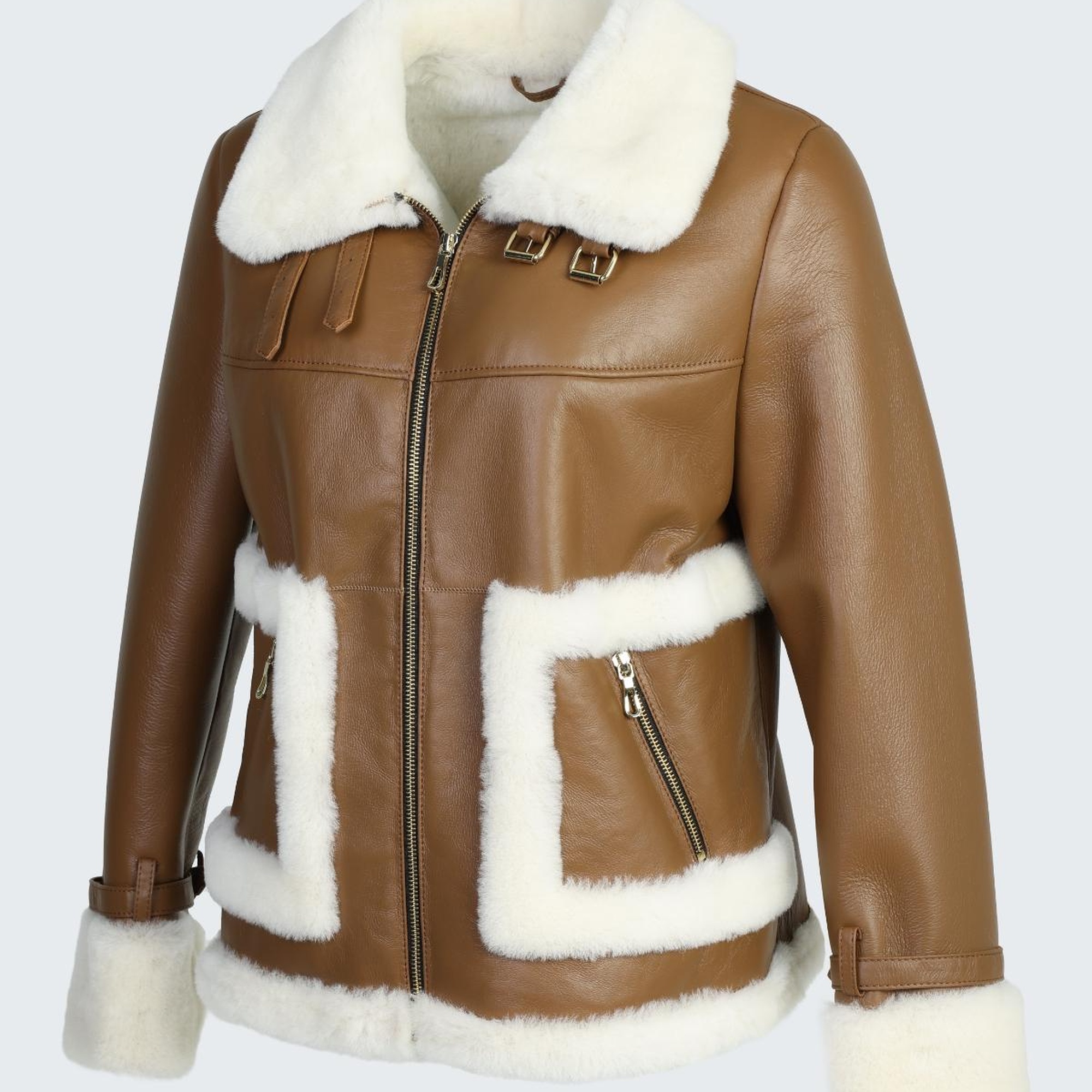 Valmenti Kadın Viski Hakiki Deri Deri Mont