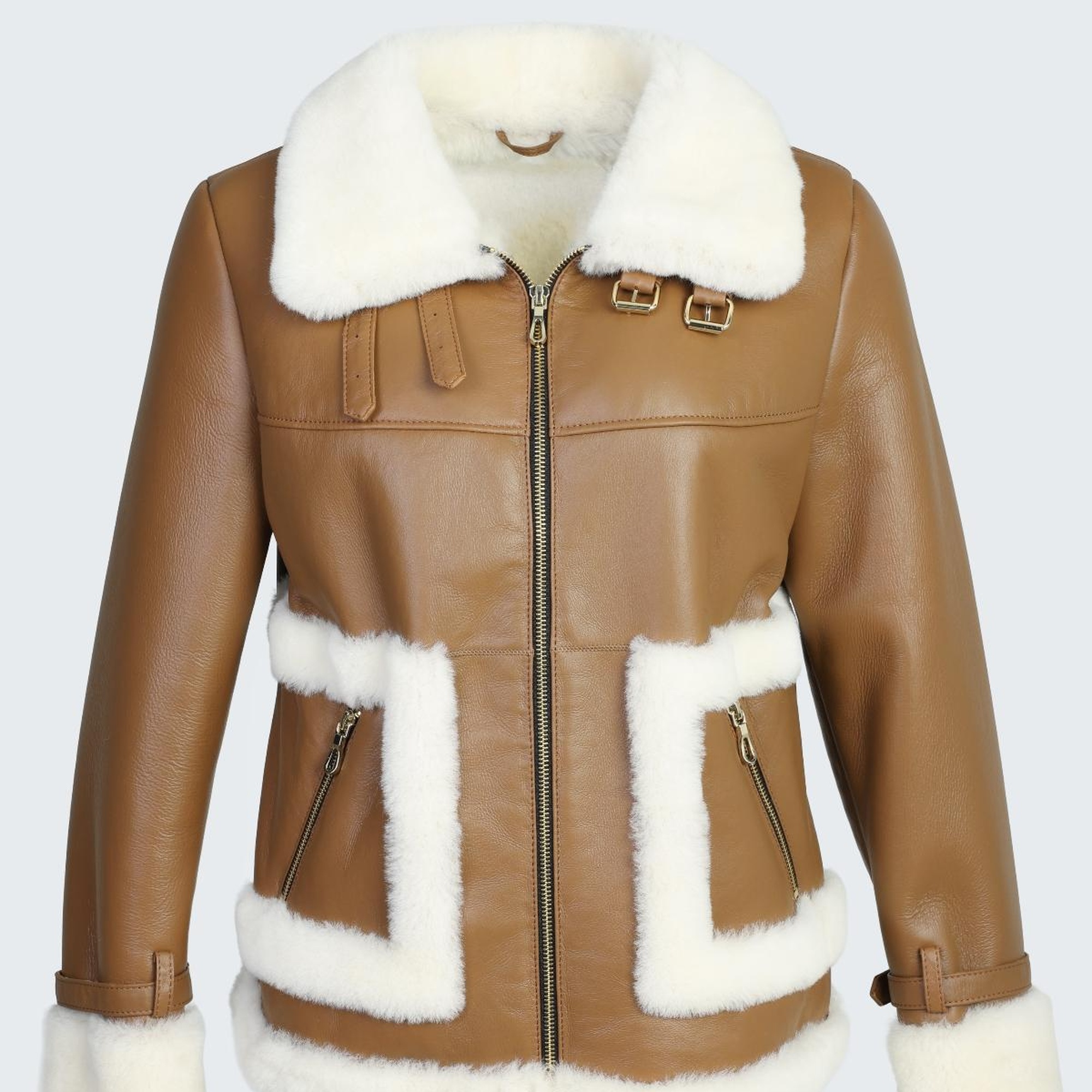 Valmenti Kadın Viski Hakiki Deri Deri Mont