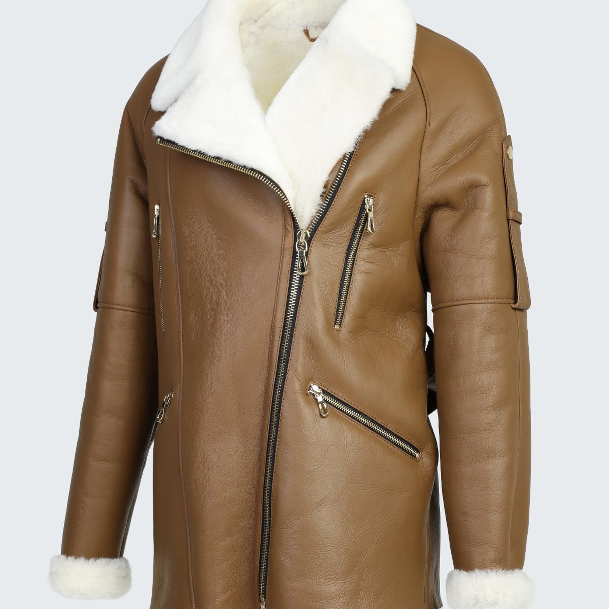 Valmenti Kadın Viski Hakiki Deri Deri Mont