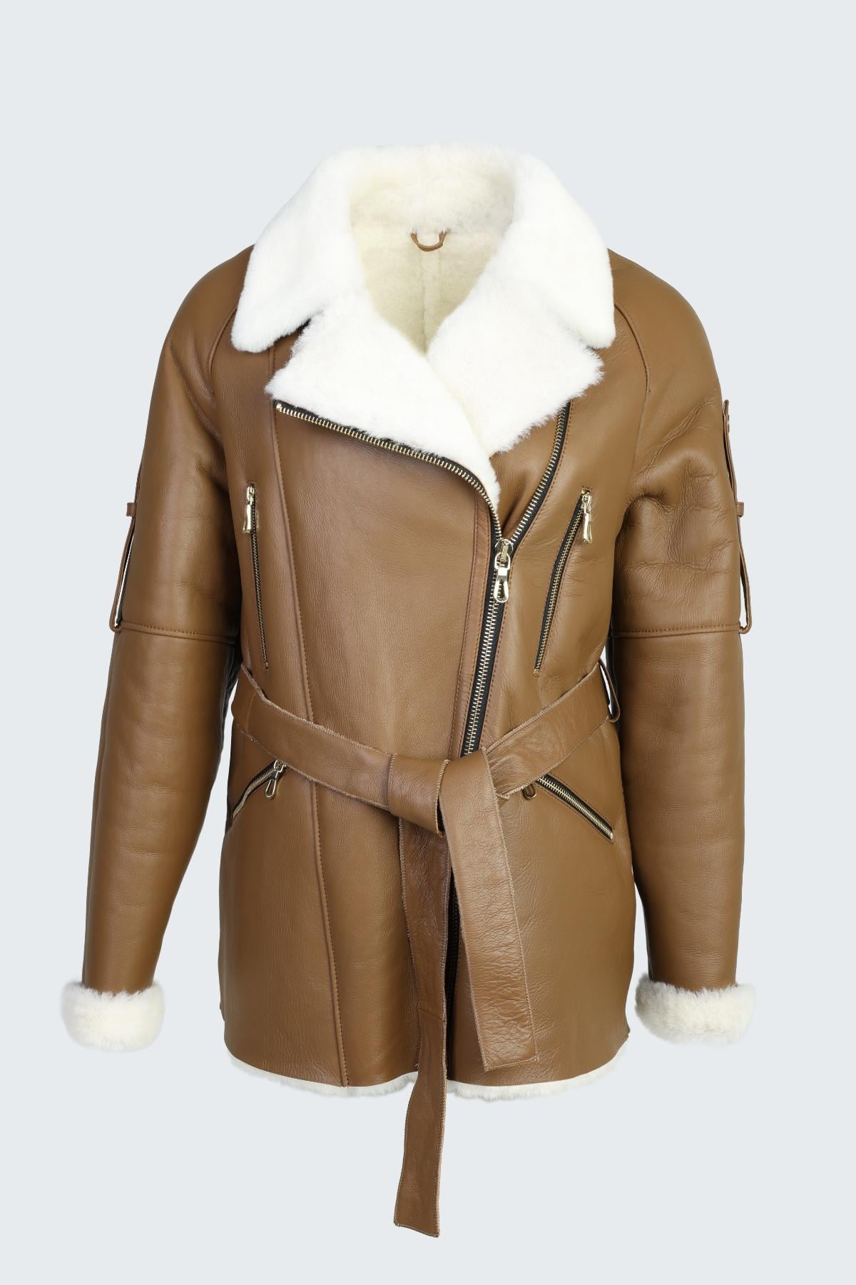  Valmenti Kadın Viski Hakiki Deri Deri Mont