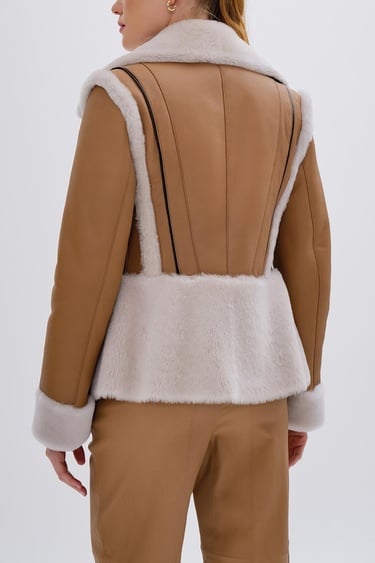  Valmenti Kadın Kürk Taba Mont