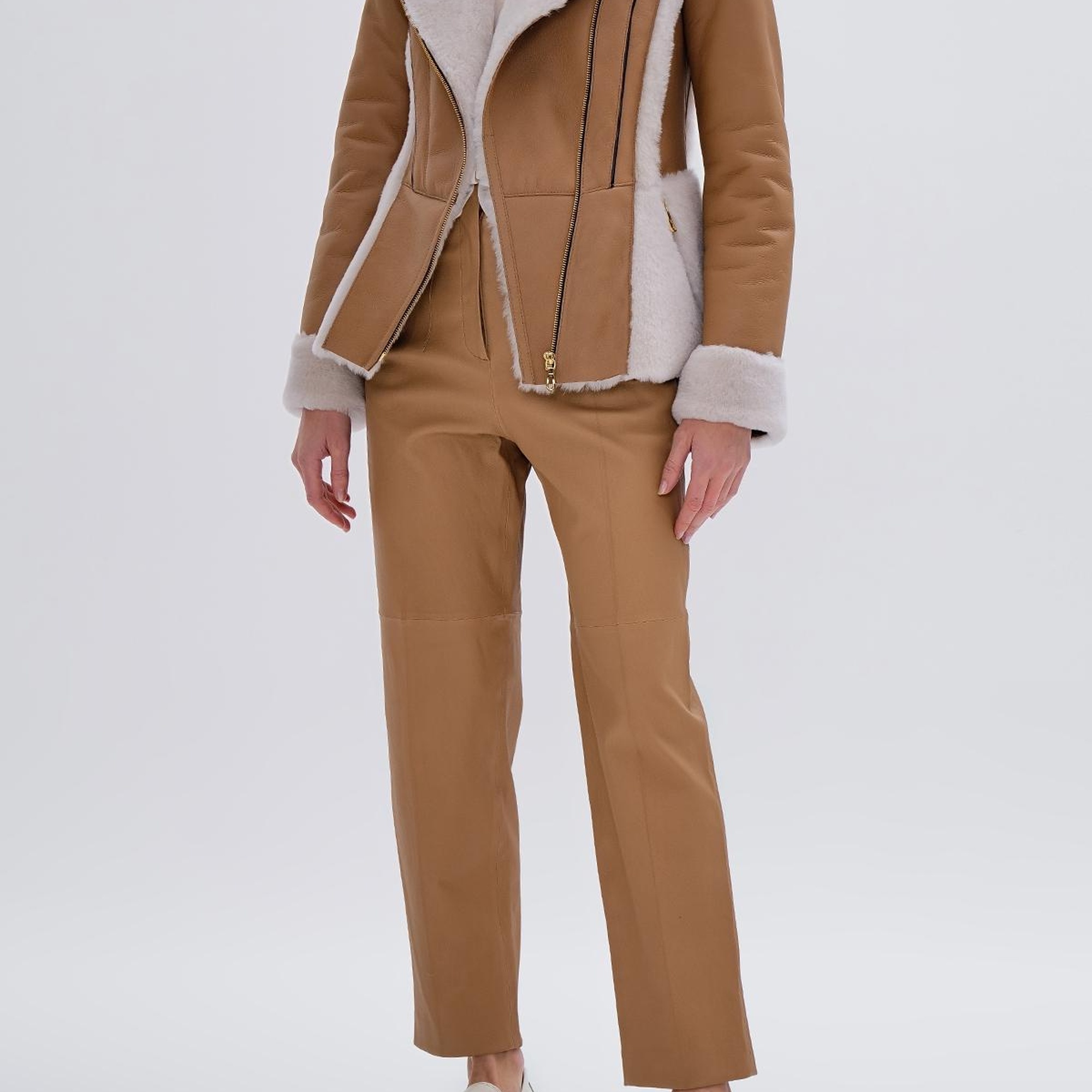 Valmenti Kadın Kürk Taba Mont