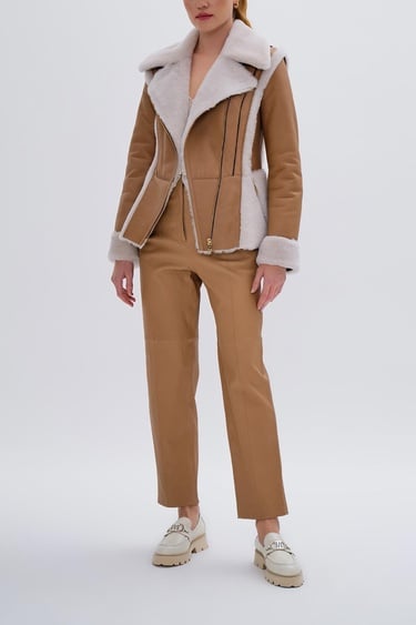  Valmenti Kadın Kürk Taba Mont