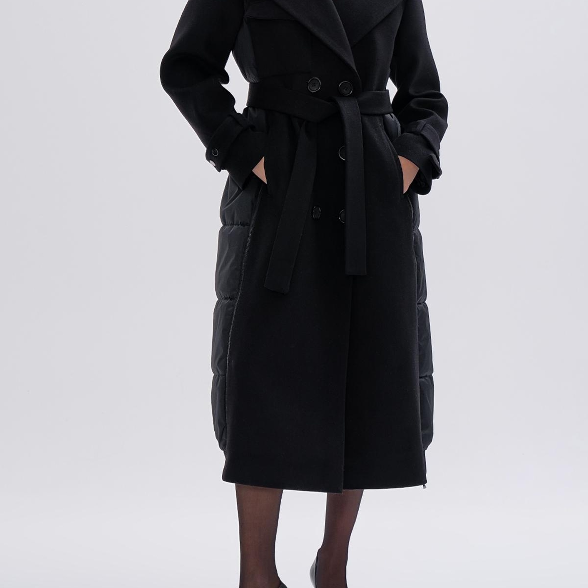 Valmenti Kadın Tekstil Siyah Mont