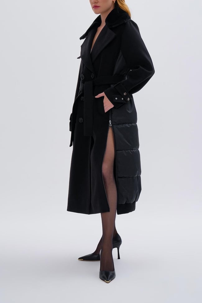  Valmenti Kadın Tekstil Siyah Mont