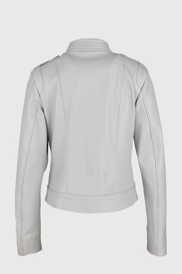  Valmenti Kadın Gri Hakiki Deri Deri Mont