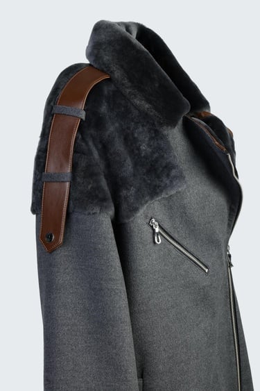  Valmenti Kadın Gri KURK/DERI/KUMAS Mont