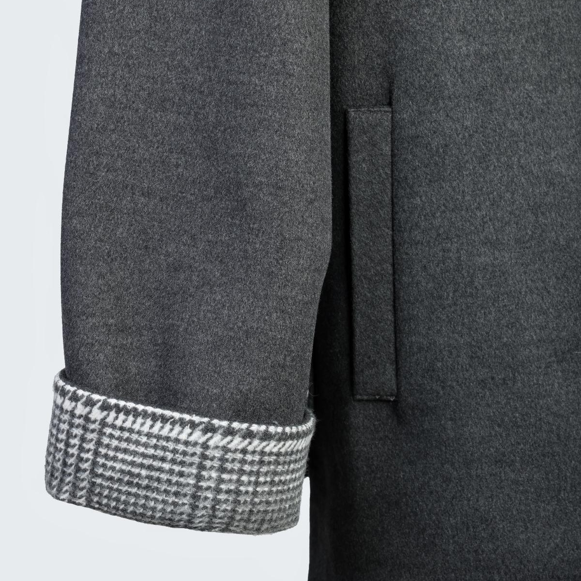 Valmenti Kadın Gri KURK/DERI/KUMAS Mont