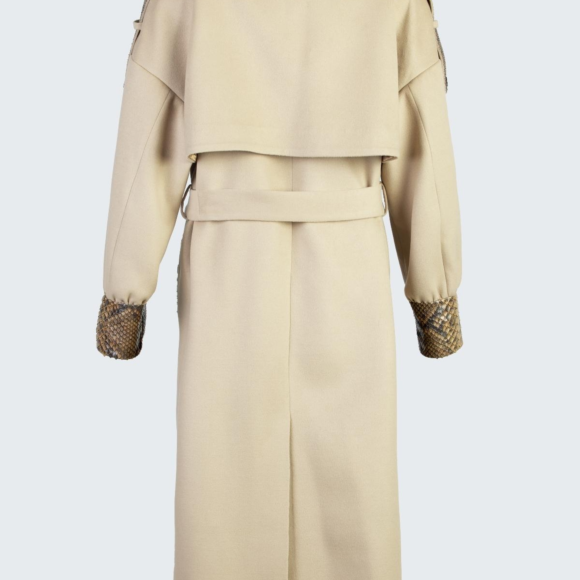 Valmenti Kadın Bej KUMAS/PITON/KURK Manto