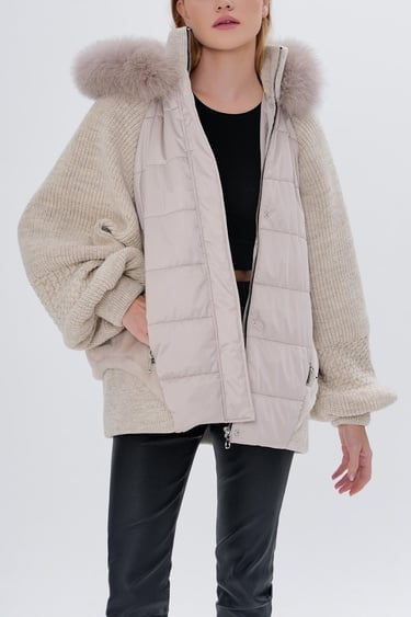  Valmenti Kadın Kürk Bej Mont