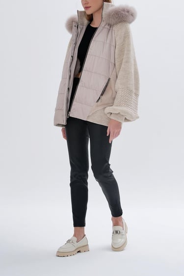  Valmenti Kadın Kürk Bej Mont