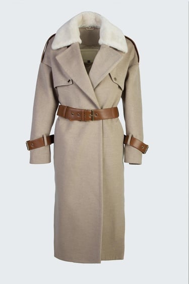  Valmenti Kadın Sütlü kahve KURK/DERI/KUMAS Manto