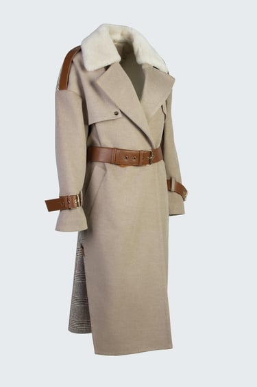  Valmenti Kadın Sütlü kahve KURK/DERI/KUMAS Manto