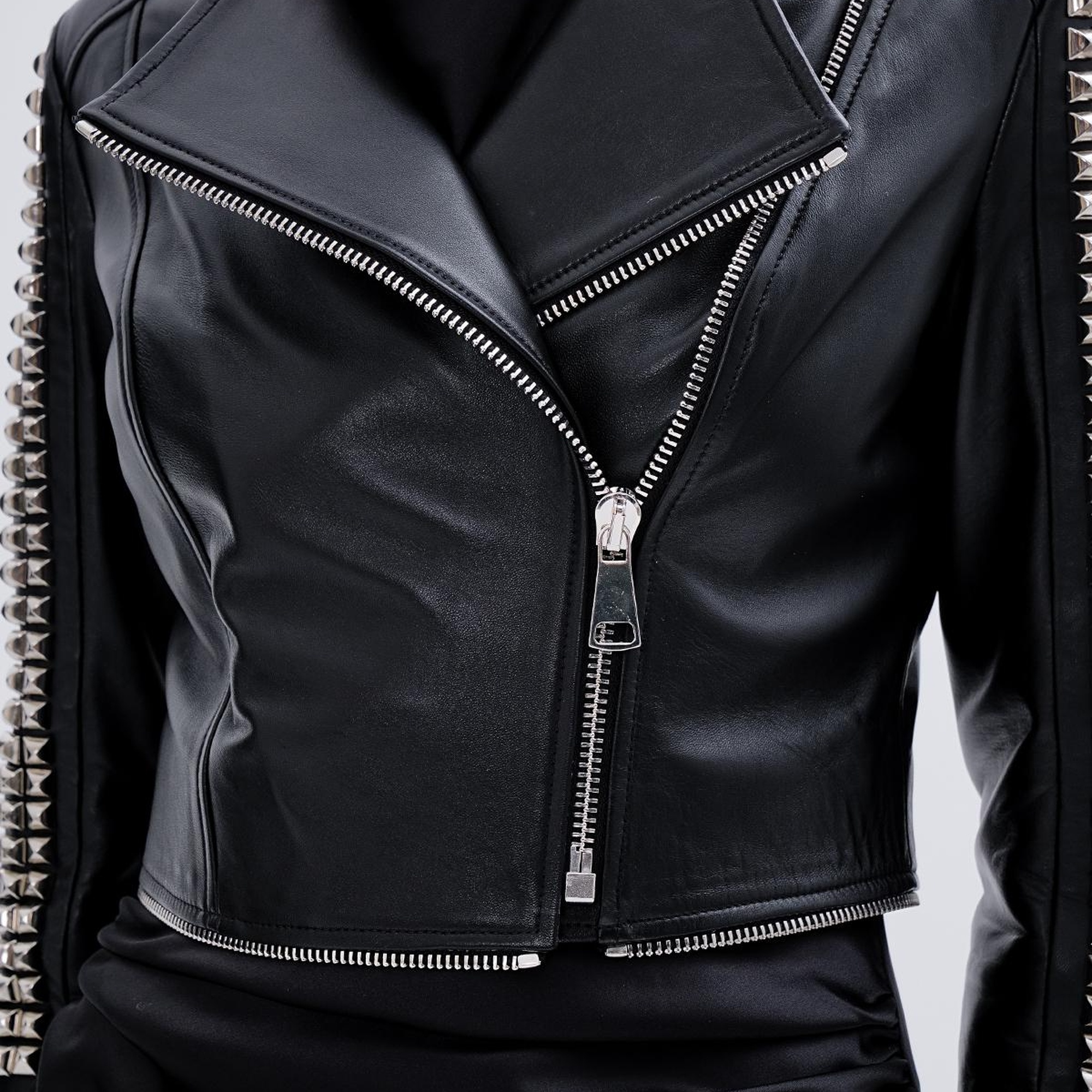 Valmenti Kadın Hakiki Deri Siyah Mont