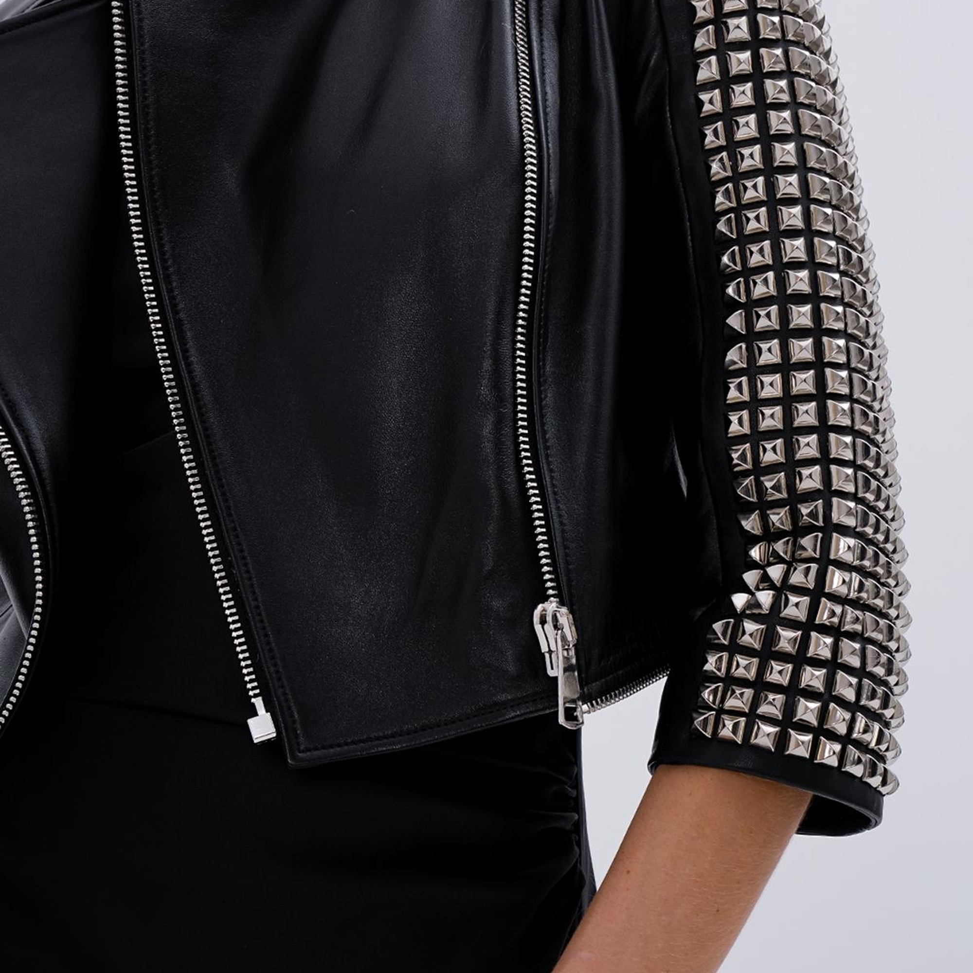 Valmenti Kadın Hakiki Deri Siyah Mont