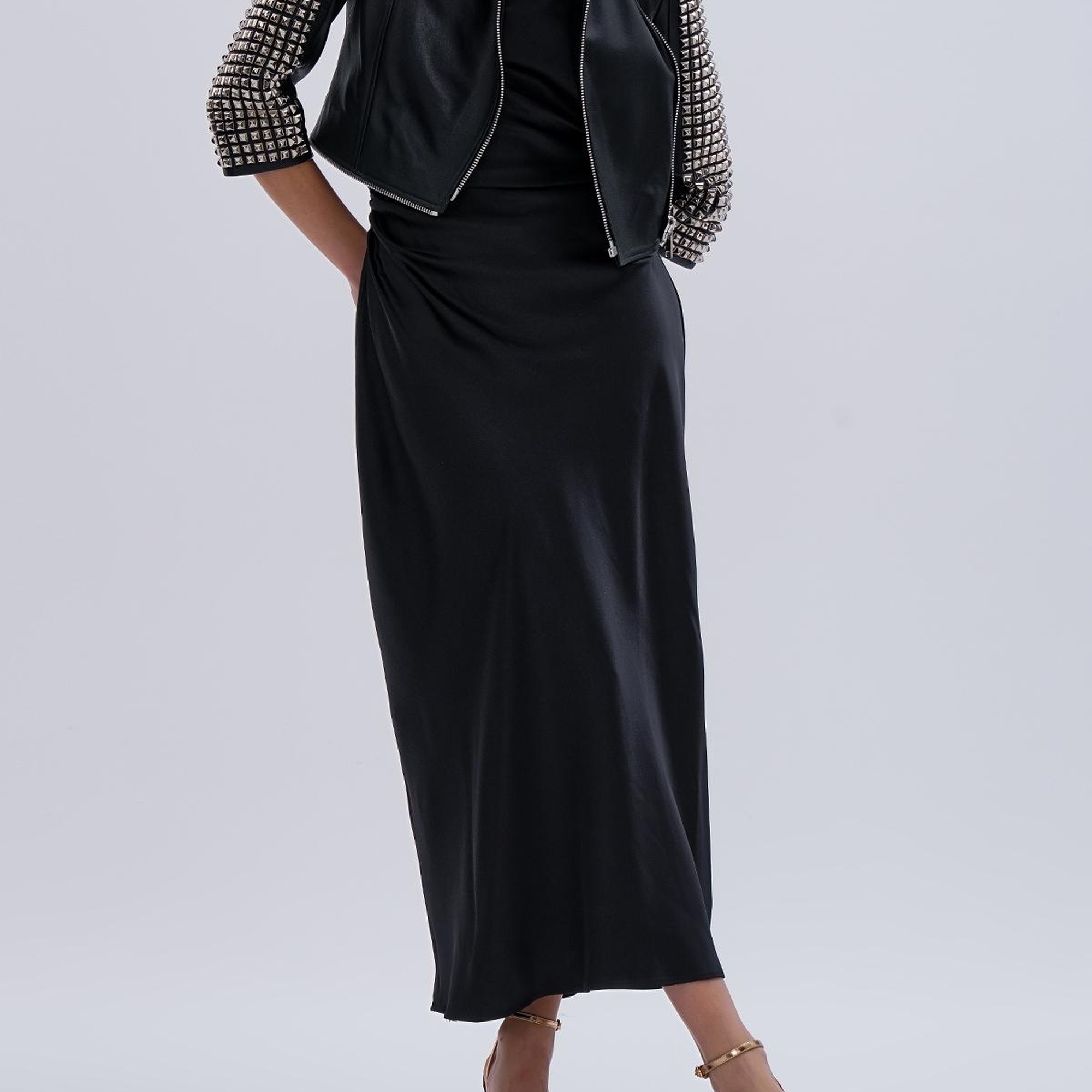 Valmenti Kadın Hakiki Deri Siyah Mont