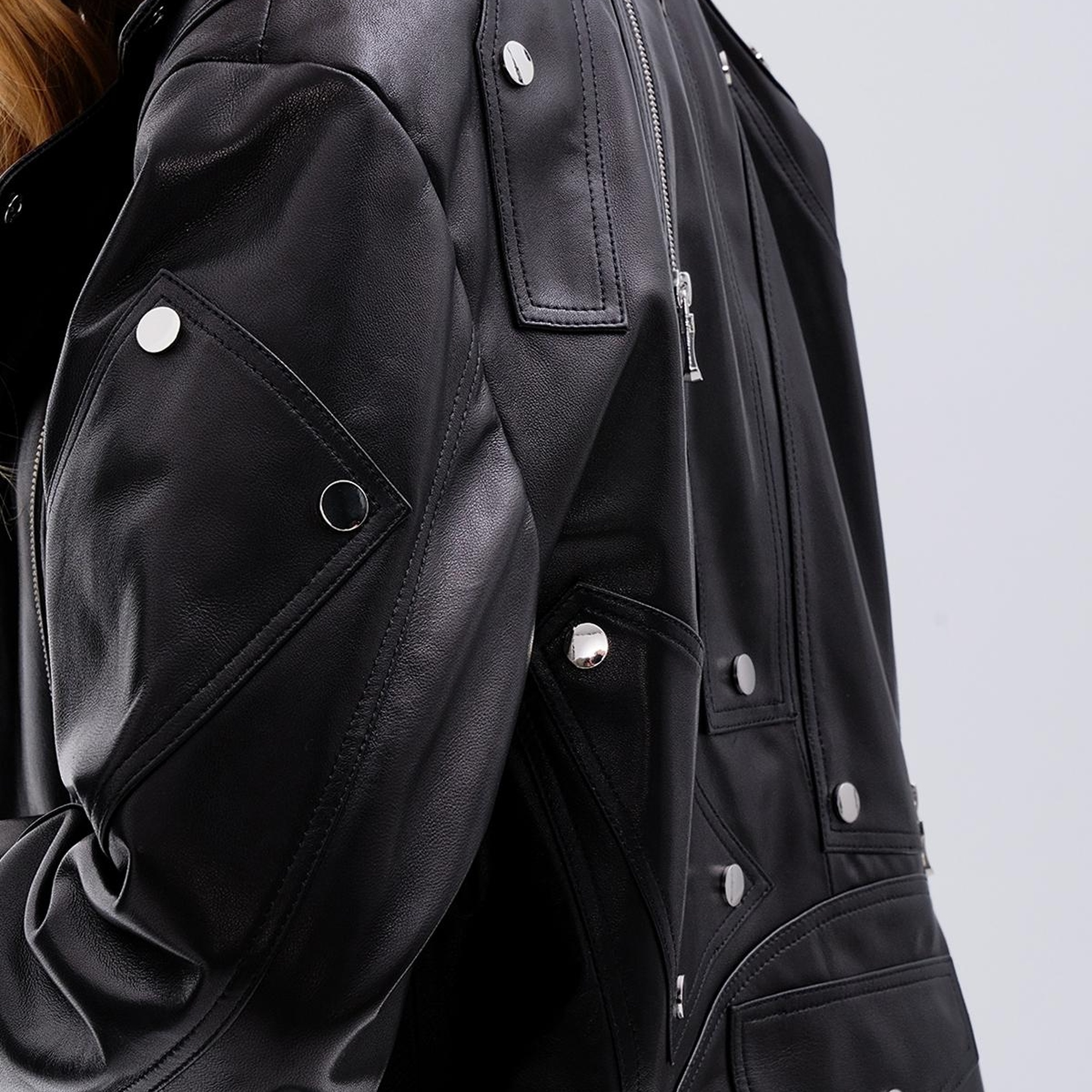 Valmenti Kadın Hakiki Deri Siyah Mont