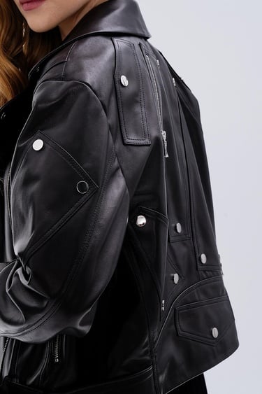  Valmenti Kadın Hakiki Deri Siyah Mont