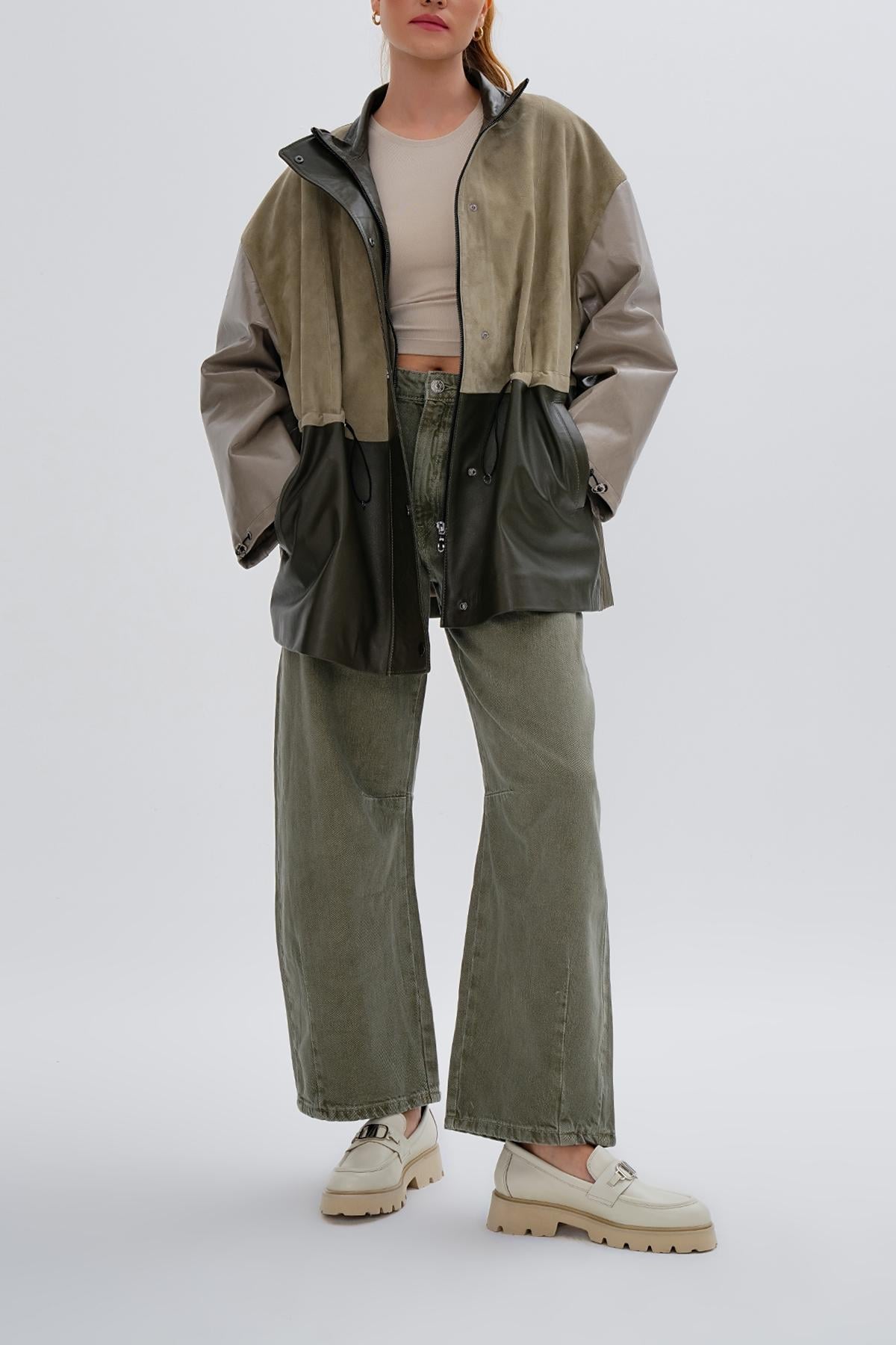  Valmenti Kadın Hakiki Deri Sarı Mont