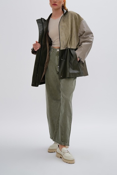  Valmenti Kadın Hakiki Deri Sarı Mont