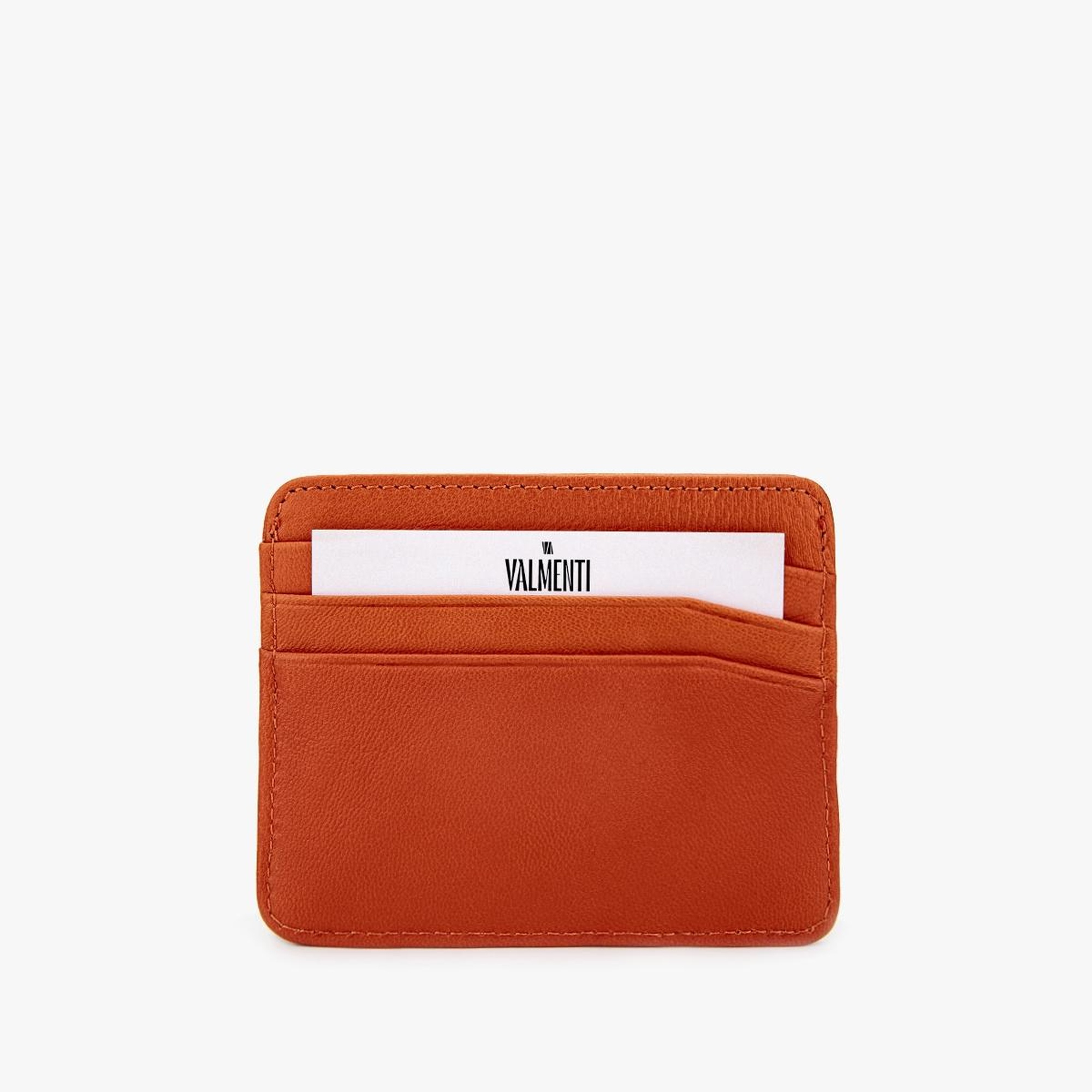 Valmenti Erkek Hakiki Deri Turuncu Kartlık