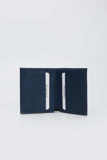  Valmenti Erkek Lacivert Hakiki Deri Cuzdan,Kartlık,Anahtarlık